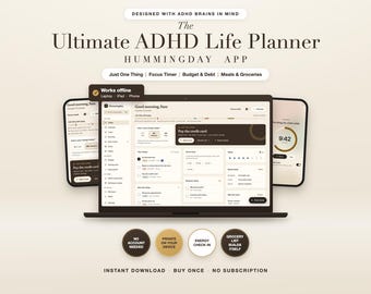 ADHD Planner App Digital Life Organizer Energy Based Task Manager Habit Tracker iPhone iPad
