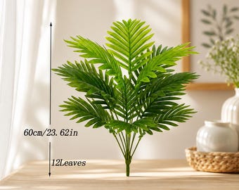 60-80cm Artificial Palm Tree Branch – Faux Monstera  Coconut Leaves for Home Décor