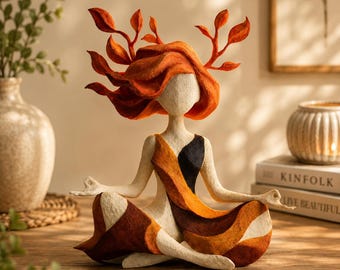 Meditative Nature Goddess Sculpture | Yoga Decor
