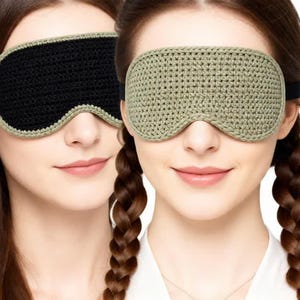 Crochet Eye Mask Pattern PDF, Sleeping Mask Bilingual English Swedish, Beginner Crochet Sleep Mask Tutorial, DIY Spa Gift Digital Download