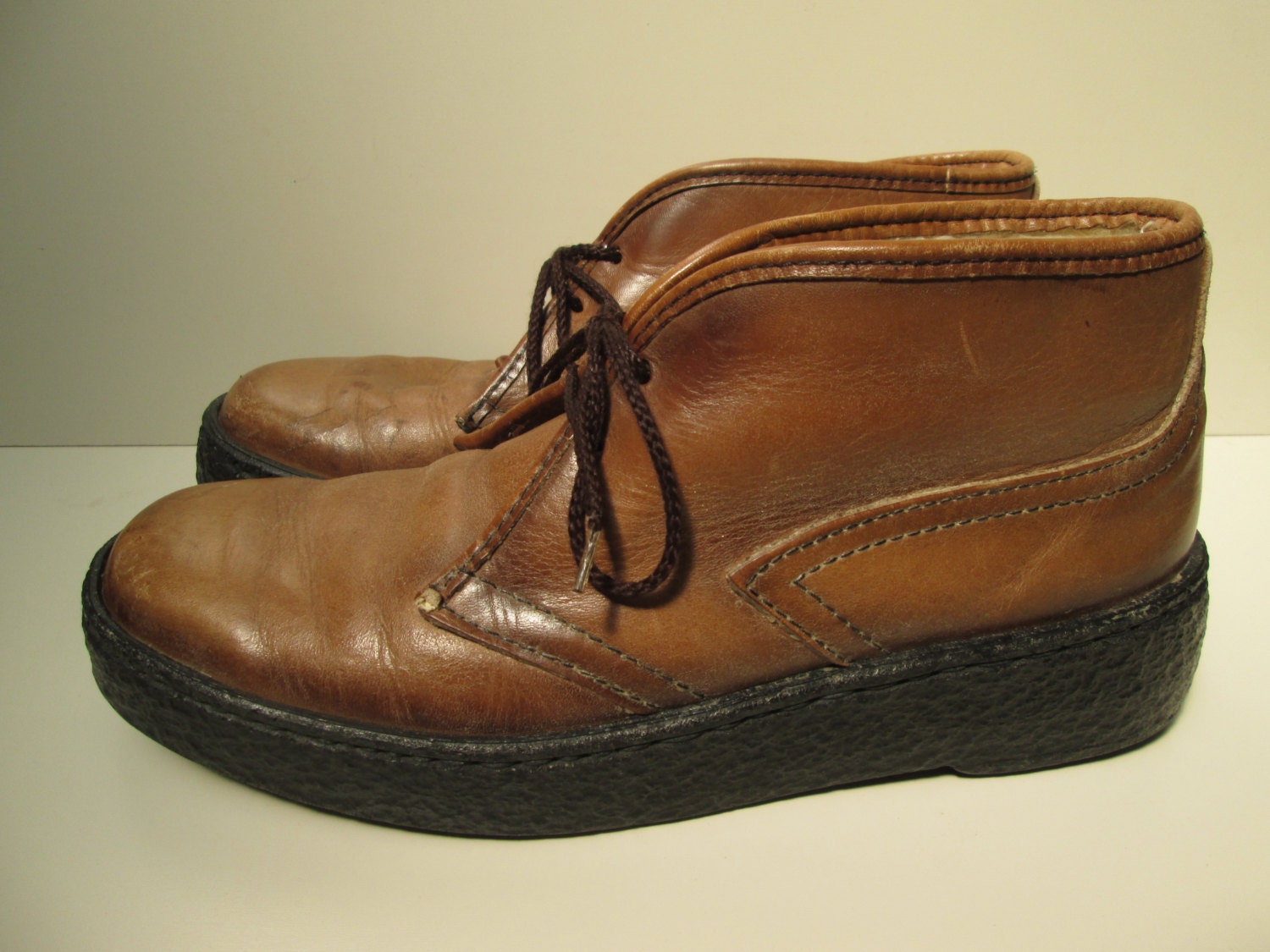 Vintage Original 60s BATES Floaters Wool Lined Leather Chukka - Etsy