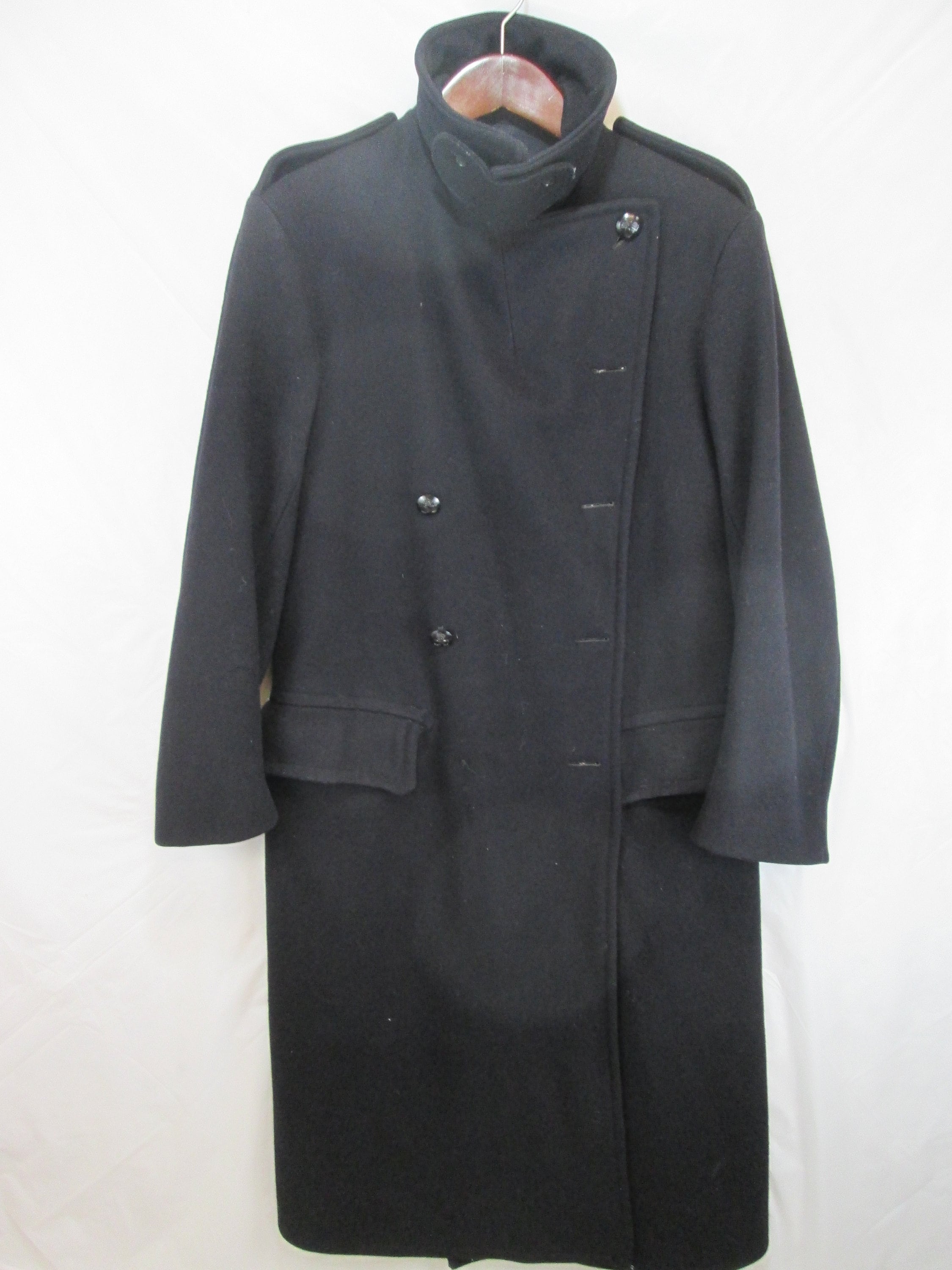 Vintage British navy blue GREATCOAT circa 1950s heavy weight | Etsy