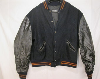 Leather Letterman Jacket - Etsy