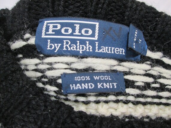 Vintage Ralph Lauren Polo Black Wool Hand Knit Button Side - Etsy