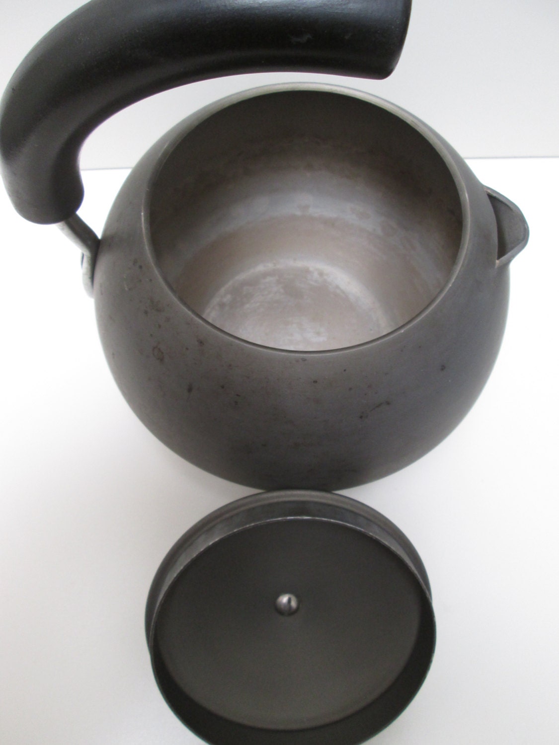 Vintage MOREL mushroom Calphalon anodized gray tea kettle Etsy