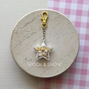 Kawaii Liquid Star Keychain - Etsy
