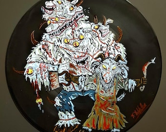 GRIMMUTATIONS - Volume II - Handbeschilderde vinylplaat, origineel horror-artwork, uniek ontwerp 4 van 4 - De Zeven Geitjes