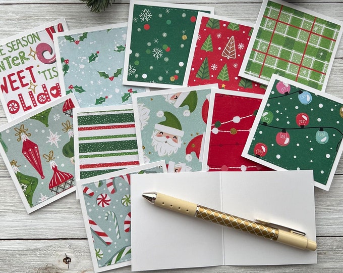 Set of 12 Mini Note Cards ~ 3x3 Blank Cards With Envelopes ~ Lunch Box ...