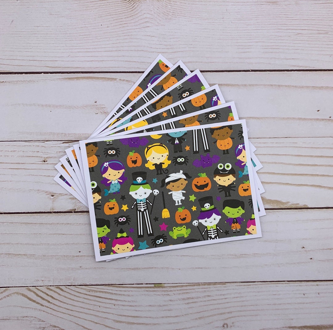 Handmade Note Cards Set of 6 ~ Halloween - Witches - Trick or Treat ...