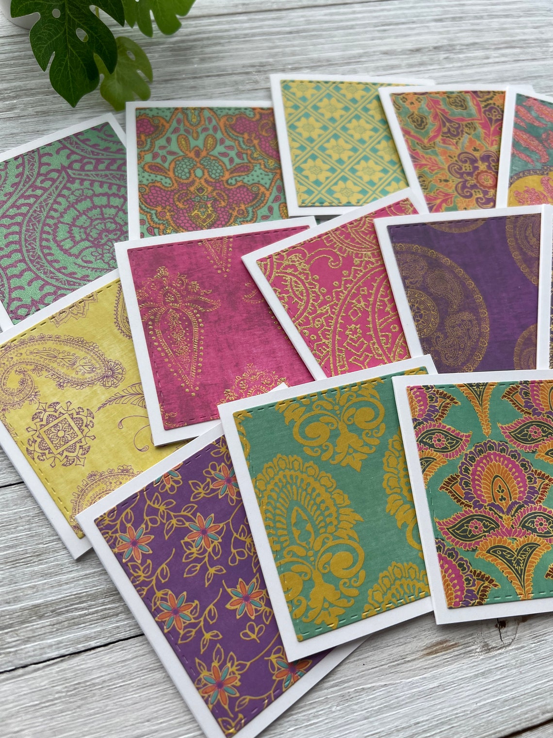 Assorted - Set of 14 Mini Note Cards ~ 3x3 Blank Cards With or W/O ...