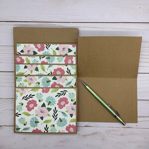Handmade Note Cards Set of 6 ~ Flower Market ~ Pink & Blue Florals ...