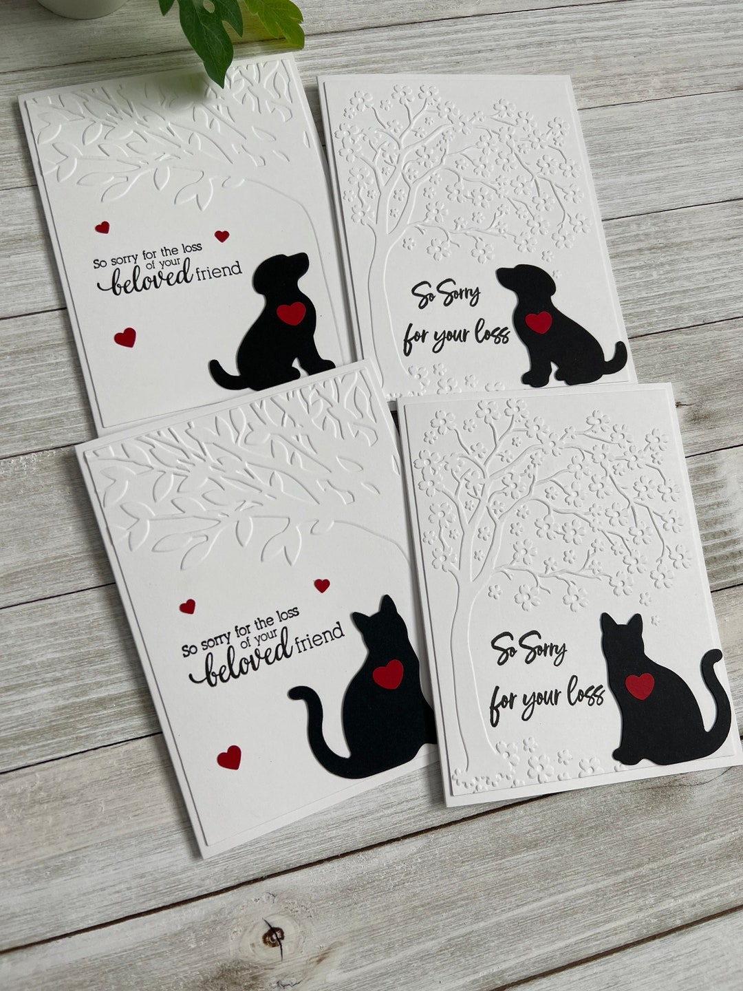 Handmade Note Card ~ Cat ~ Dog ~ Pet Sympathy ~ Thinking of You ~ Blank ...