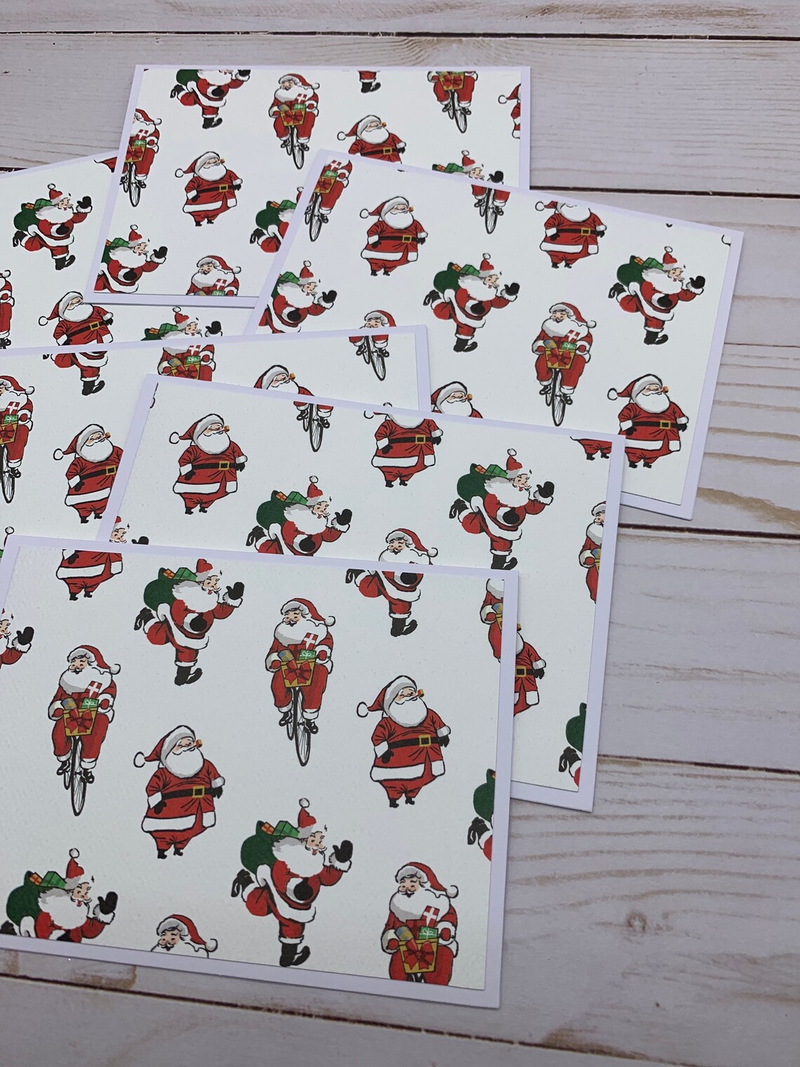 Handmade Note Cards Set of 6 ~ All Occasion ~ Jolly Santa Claus ...