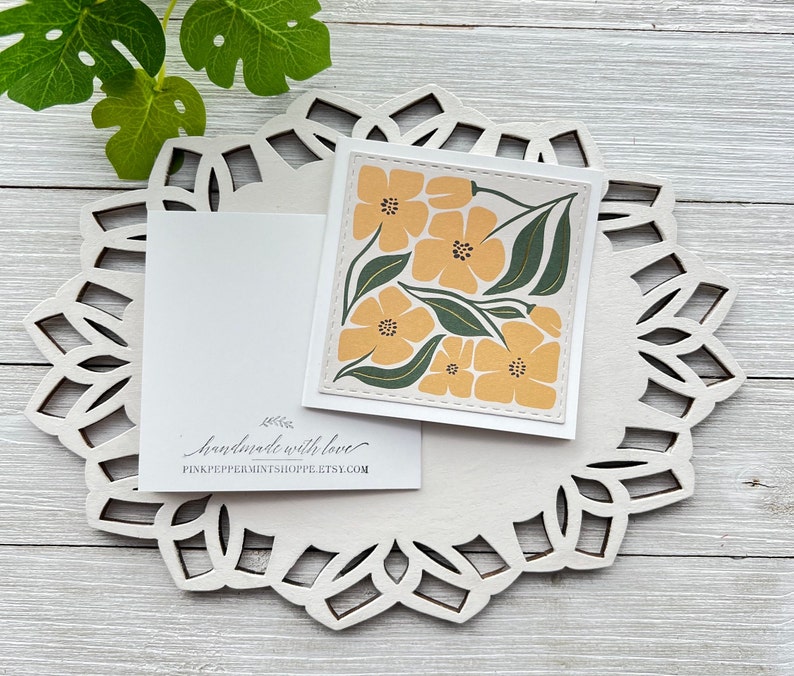Set of 6 Mini Note Cards ~ 3x3 Blank Cards With Envelopes - Retro ...