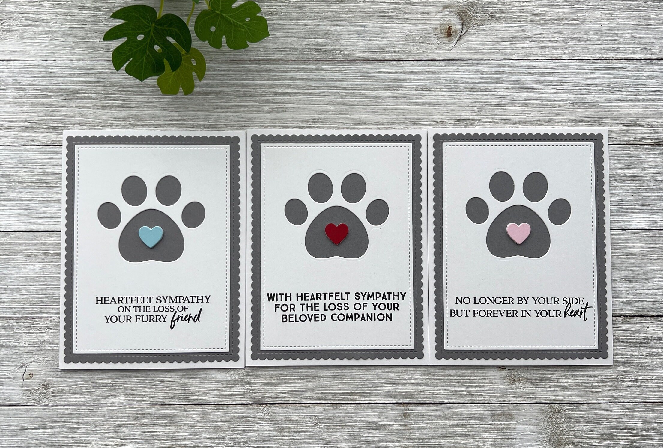 Handmade Single Note Card ~ Cat ~ Dog ~ Pet Sympathy ~ Thinking of You ...