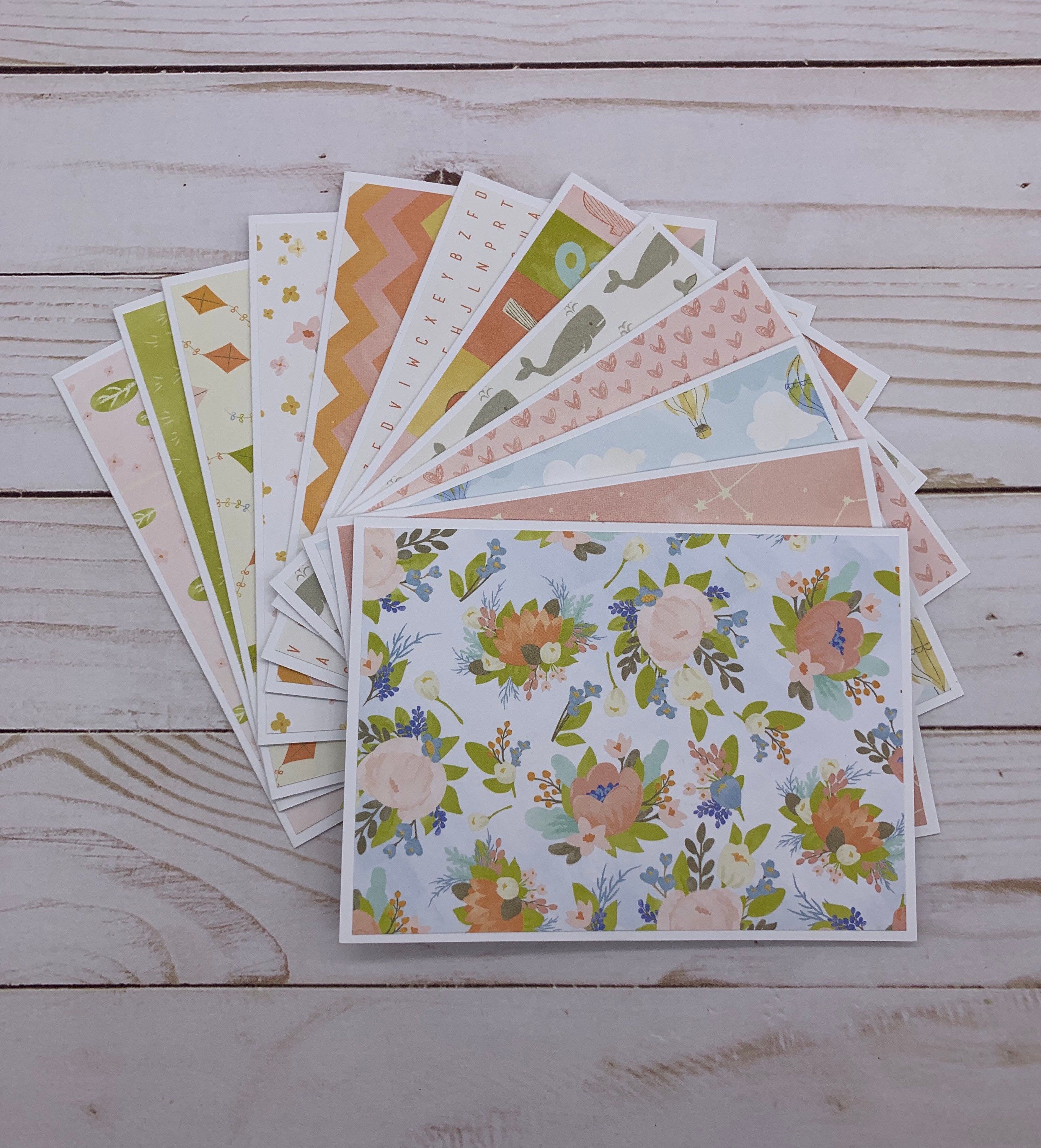 Handmade Note Cards Set of 12 ~ All Occasion ~ Baby Girl Shower ~ Thank ...