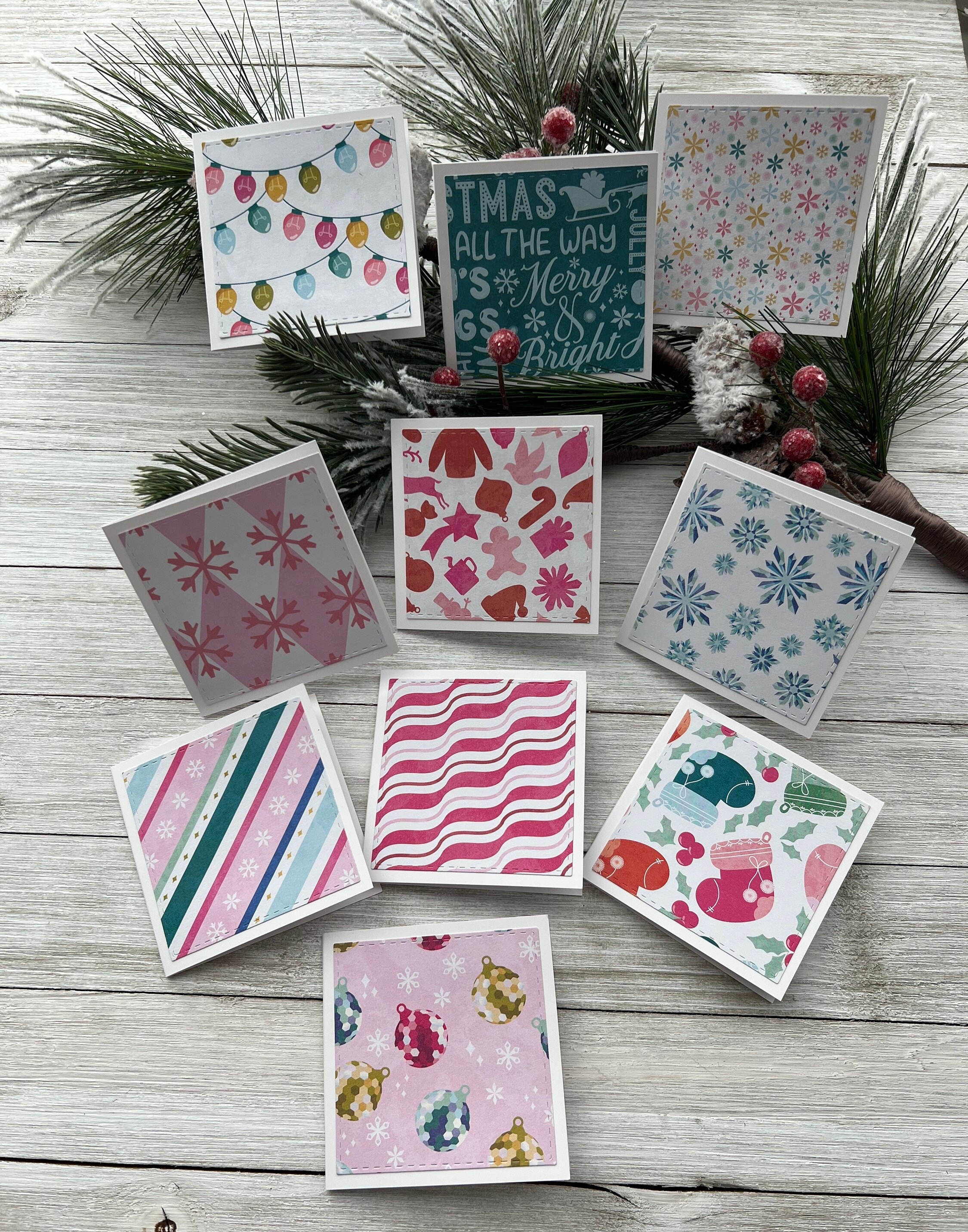 Set of 10 Mini Note Cards ~ 3x3 Blank Cards With Envelopes ~ Lunch Box ...