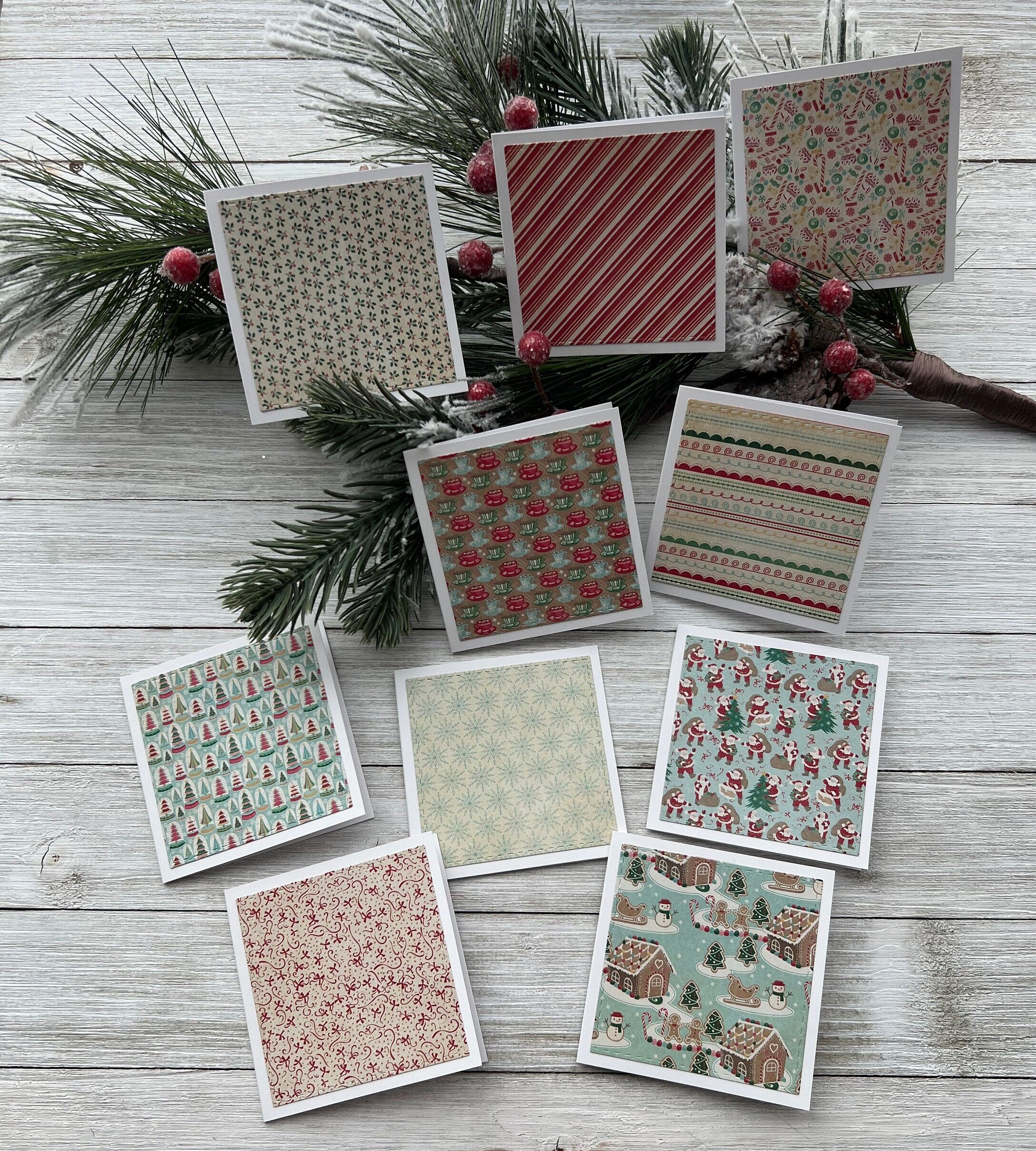 Set of 10 Mini Note Cards ~ 3x3 Blank Cards With Envelopes ~ Lunch Box ...