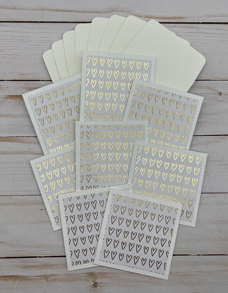 Assorted - Set of 8 Mini Note Cards ~ 3x3 Blank Cards With Envelopes ...