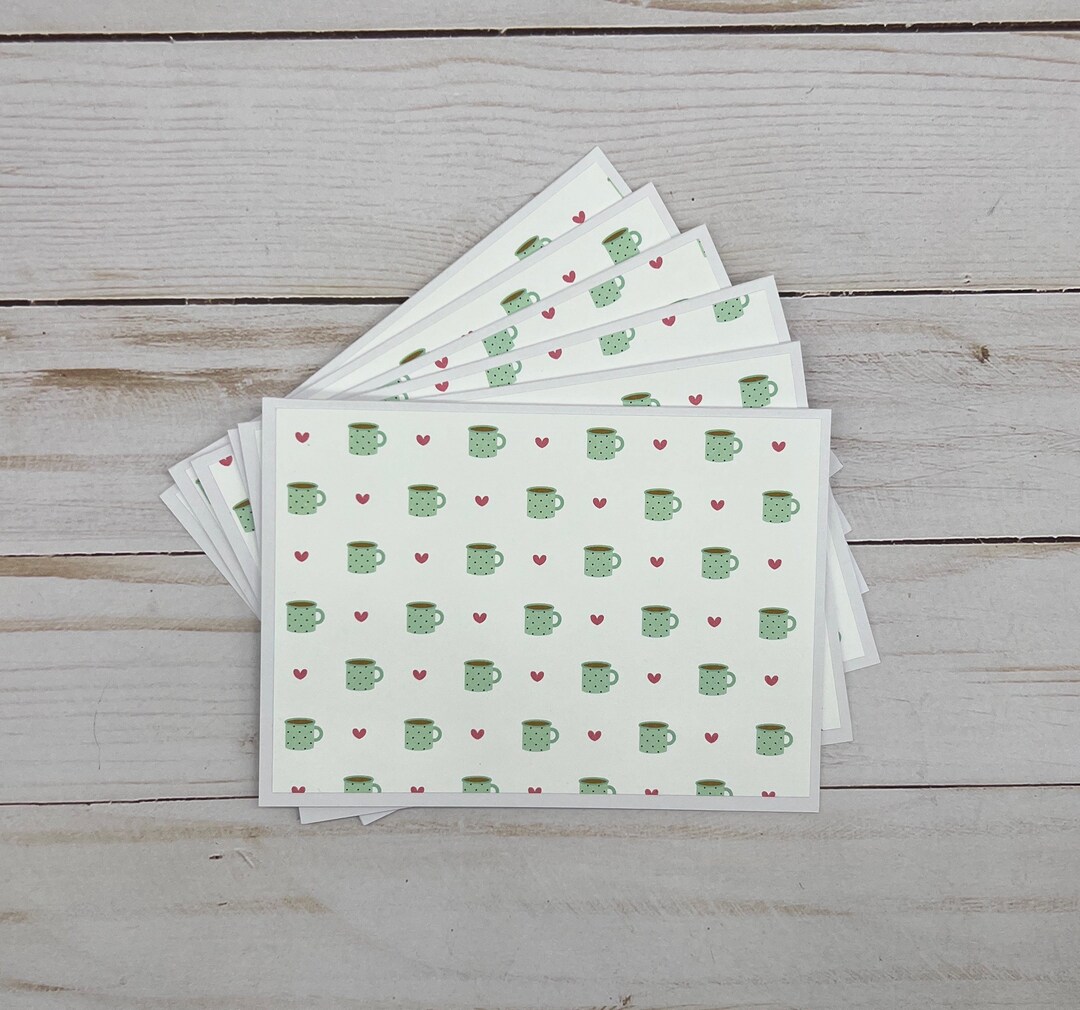 Handmade Note Cards Set of 6 ~ All Occasion ~ Coffee Lovers ~ Mugs ...