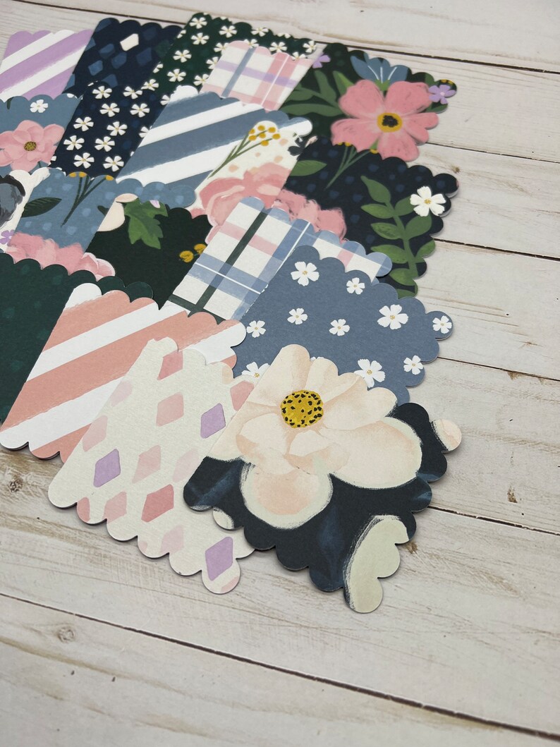 Assorted Note Cards - Set of 20 Mini Scalloped Notecards ~ 3x3 Blank ...