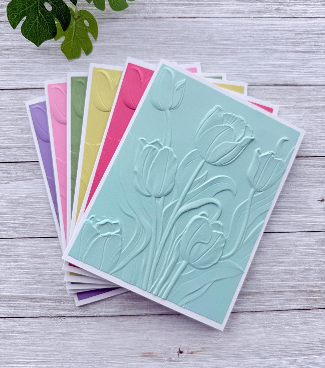 Tulips Note Tulips Embossed Note Cards ~ Blank A2 Stationery Set of 6 - Etsy