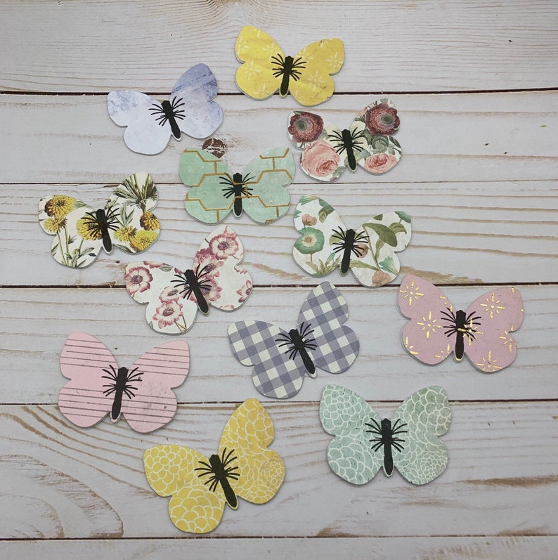 Assorted Note Cards - Set of 12 Mini Butterfly Shaped Notecards ~ Blank ...