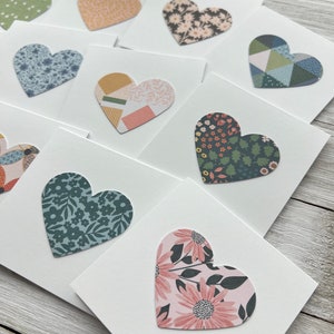 Set of 12 Mini Note Cards ~ 3x3 Blank Cards With Envelopes - Heart Love ...