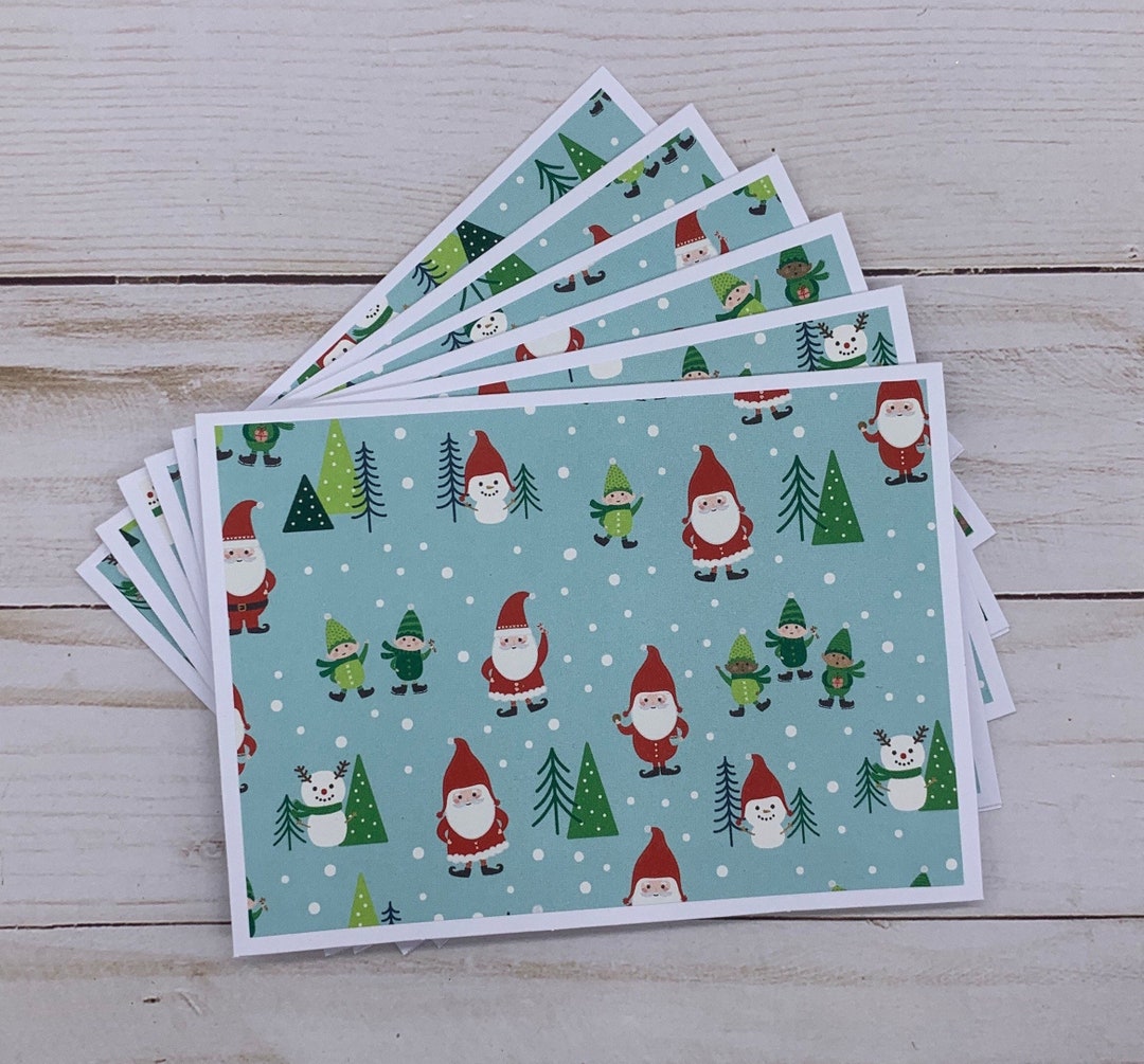 Handmade Note Cards Set of 6 ~ All Occasion ~ Christmas ~ Santa Claus ...