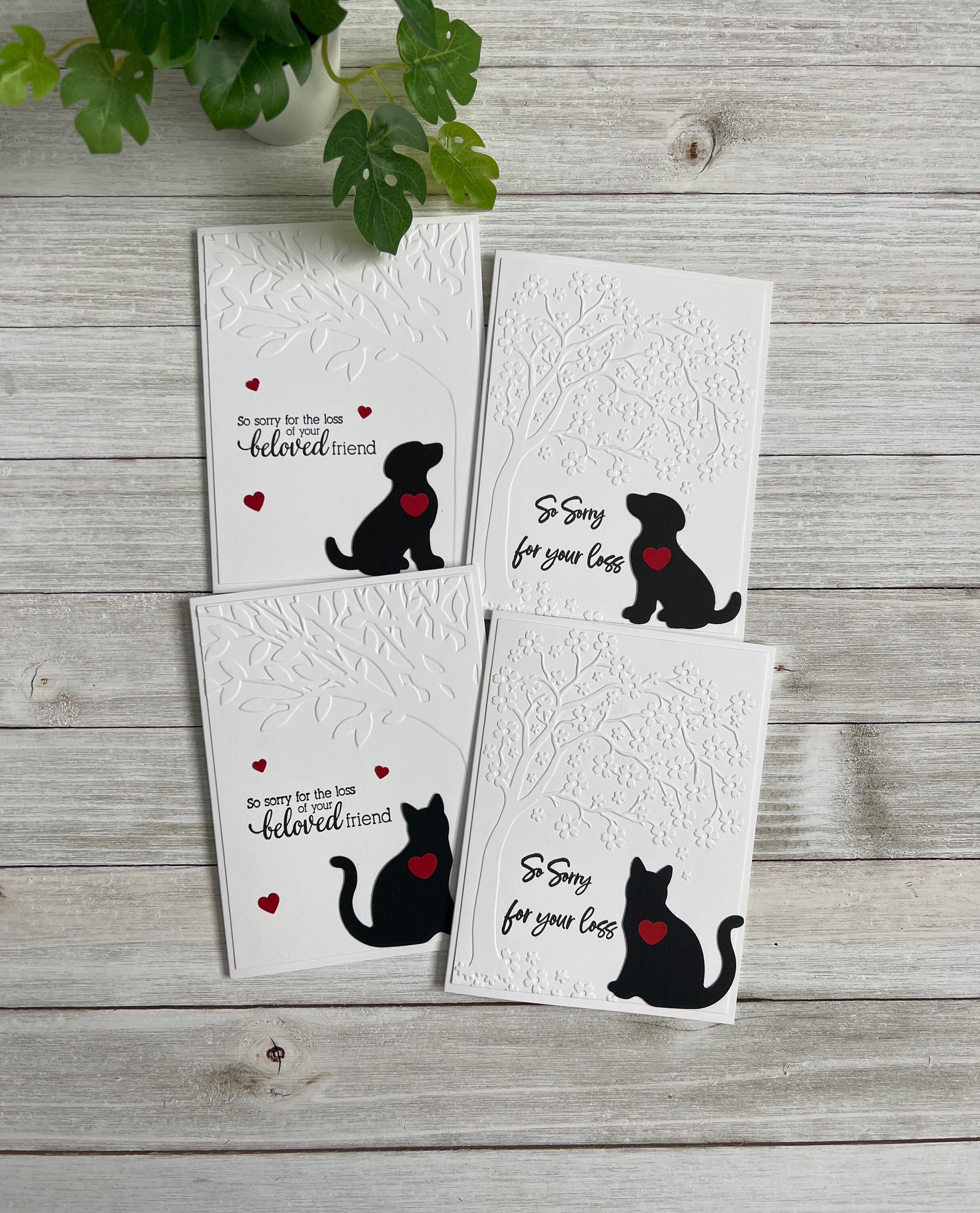 Handmade Note Card ~ Cat ~ Dog ~ Pet Sympathy ~ Thinking of You ~ Blank ...