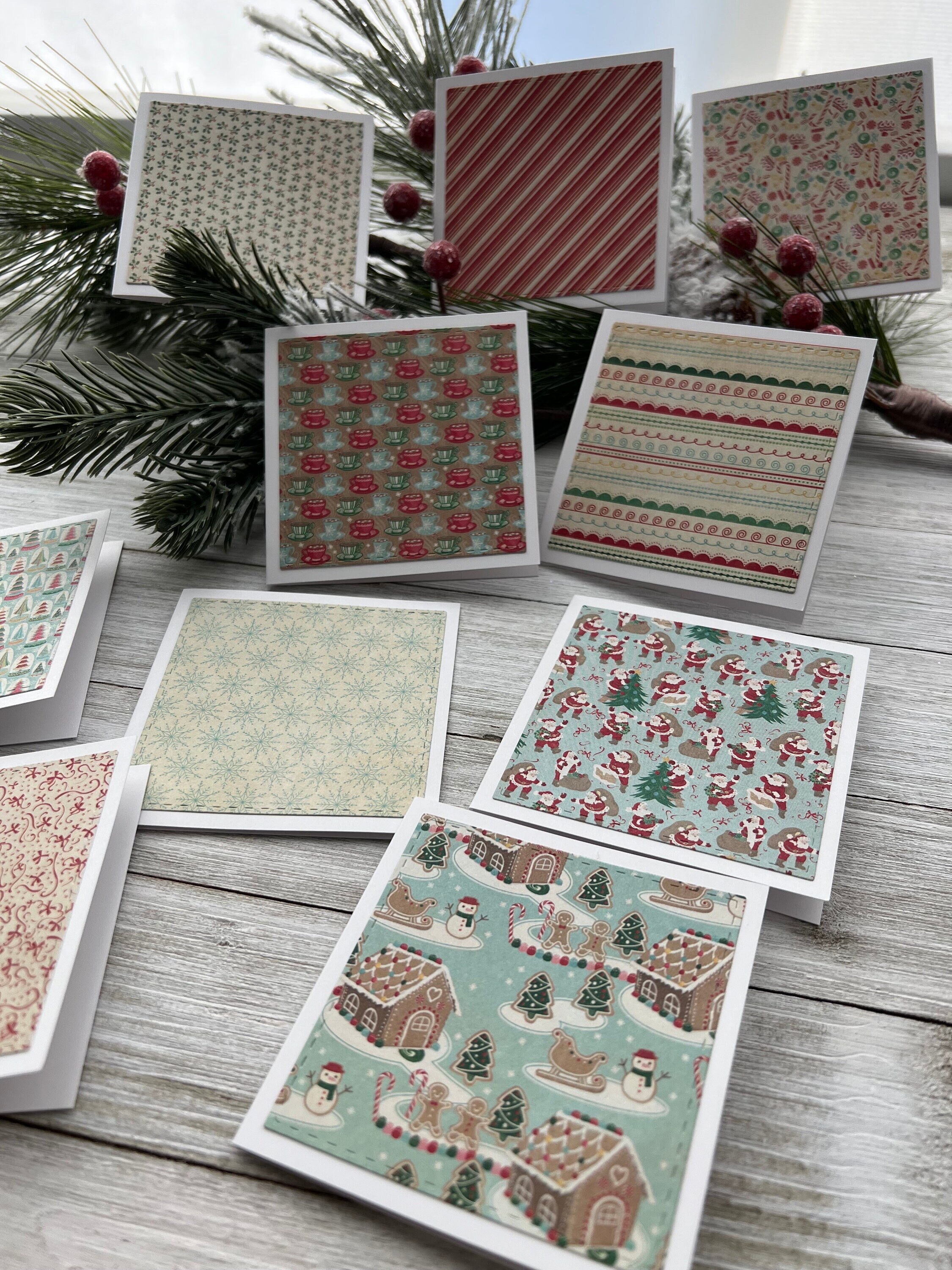 Set of 10 Mini Note Cards ~ 3x3 Blank Cards With Envelopes ~ Lunch Box ...