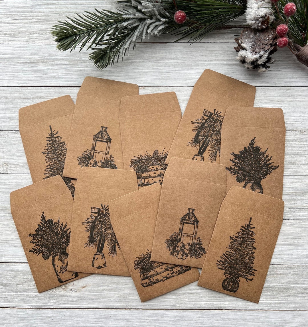 Handmade Christmas Gift Card Holders Party Flavors Thank Etsy