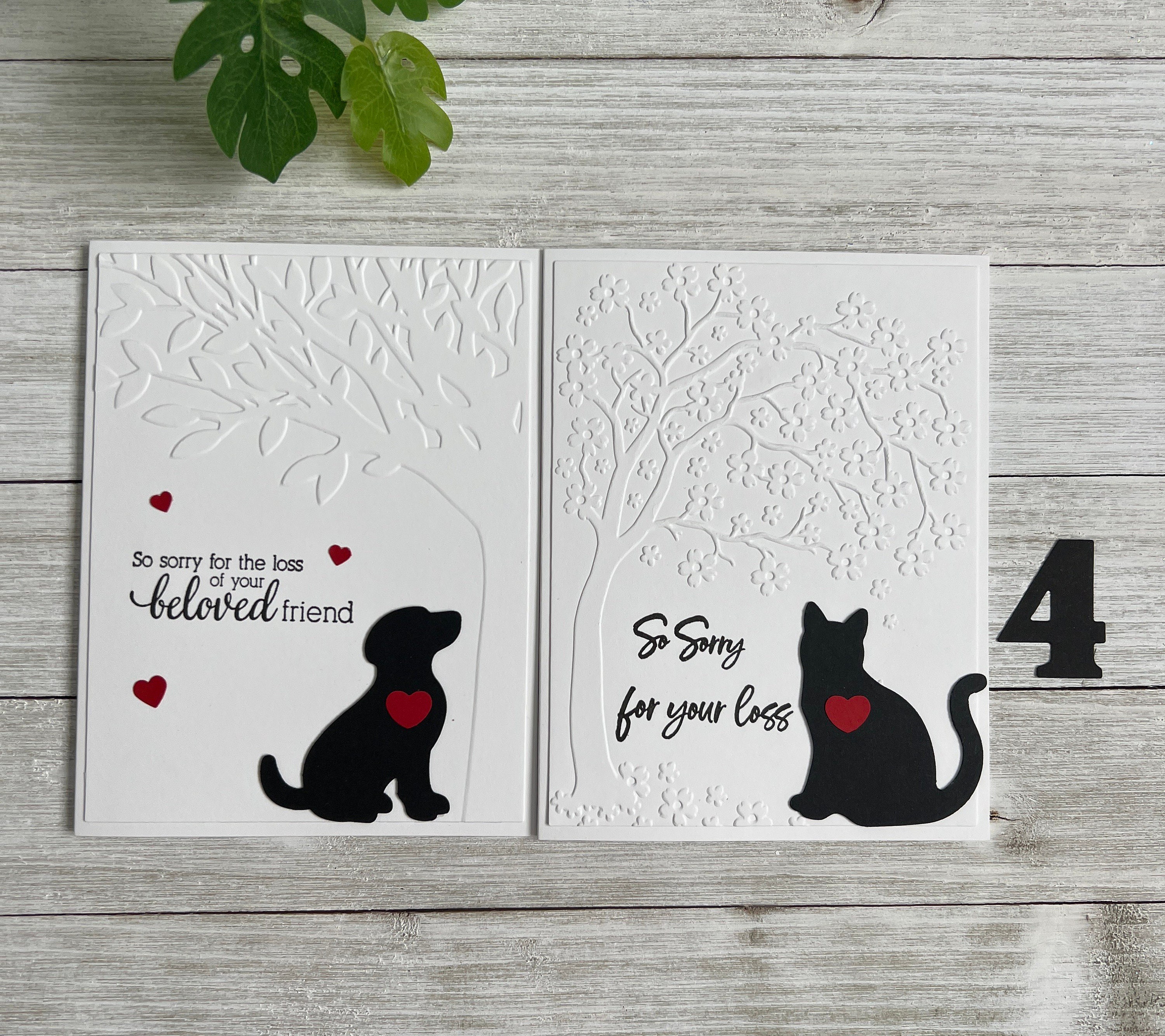 Handmade Note Card ~ Cat ~ Dog ~ Pet Sympathy ~ Thinking of You ~ Blank ...