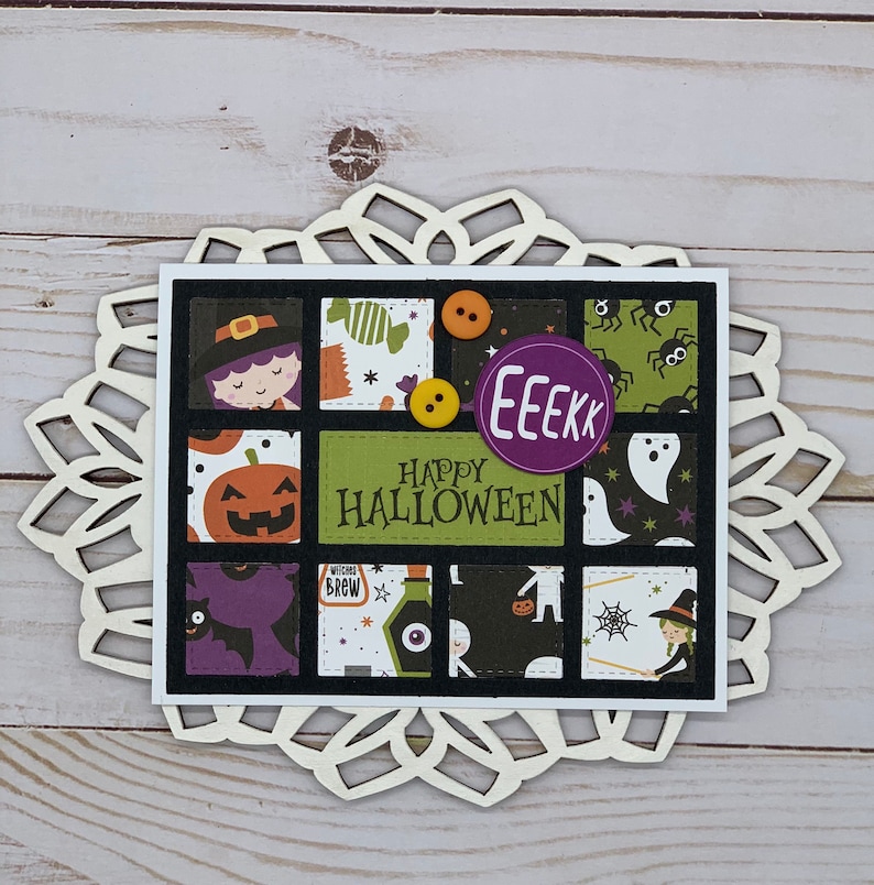 Happy Halloween ~ Handmade Note Cards Blank A2 Stationery ~ PinkPeppermintShoppe Set of 3 Greeting Cards
