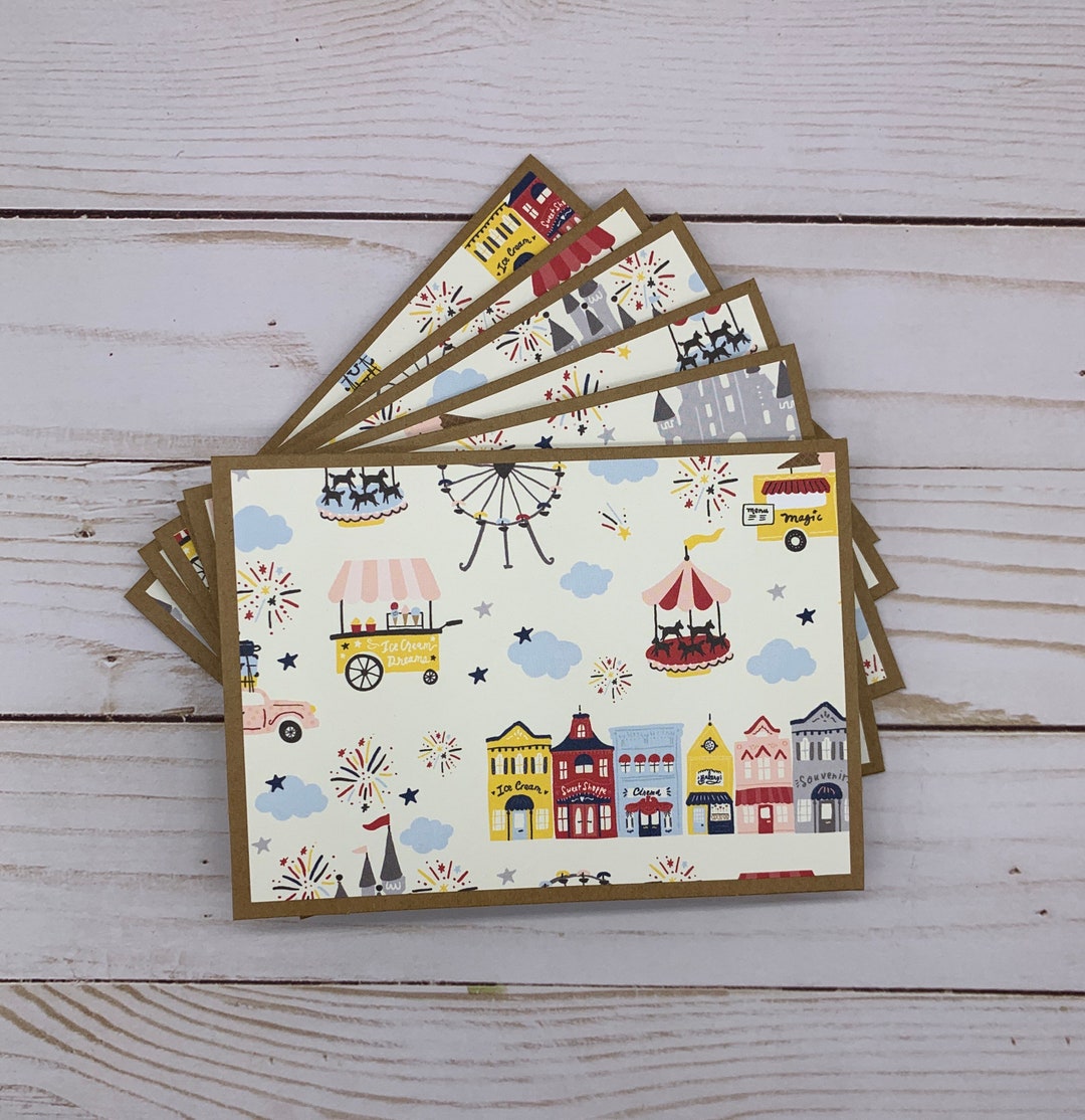 Handmade Note Cards Set of 6 ~ All Occasion ~ Vacation ~ Mickey ...