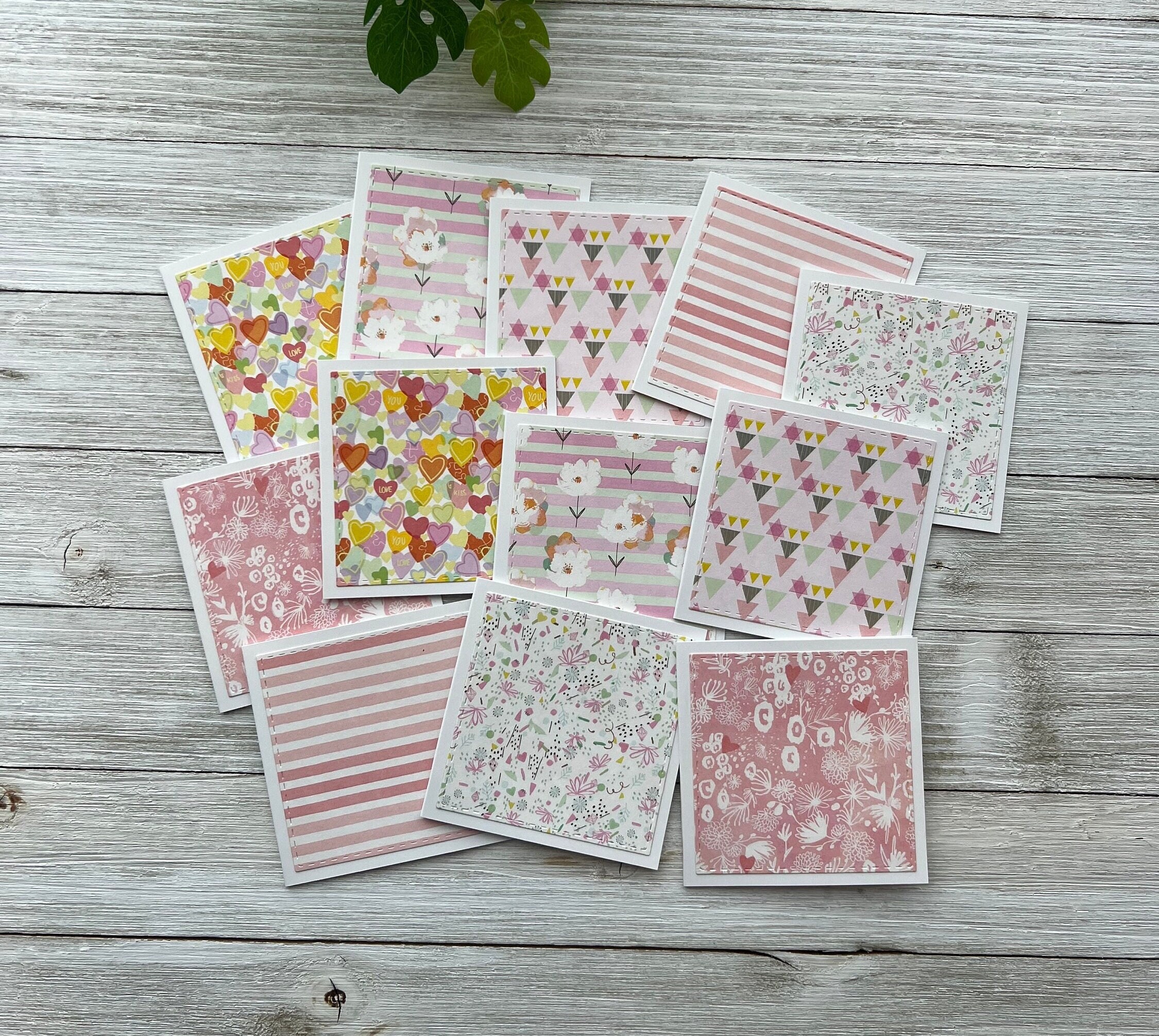 Set of 12 Mini Note Cards ~ 3x3 Blank Cards With or W/O Envelopes ...