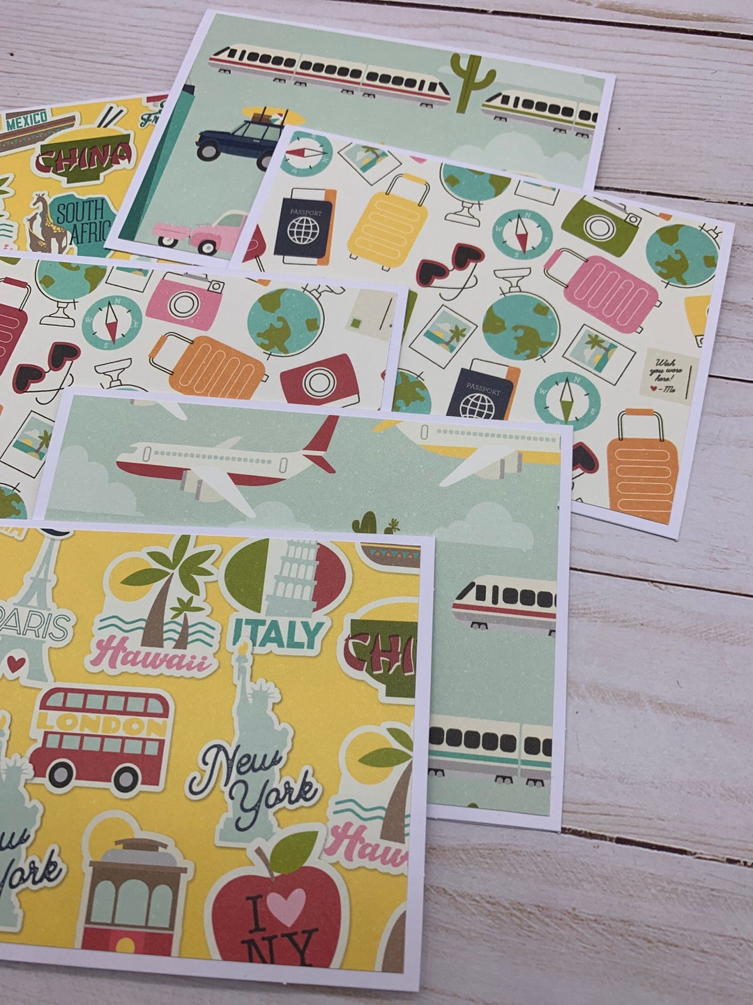Handmade Note Cards Set of 6 ~ Road Trip Adventure ~ Vacation Travel ...