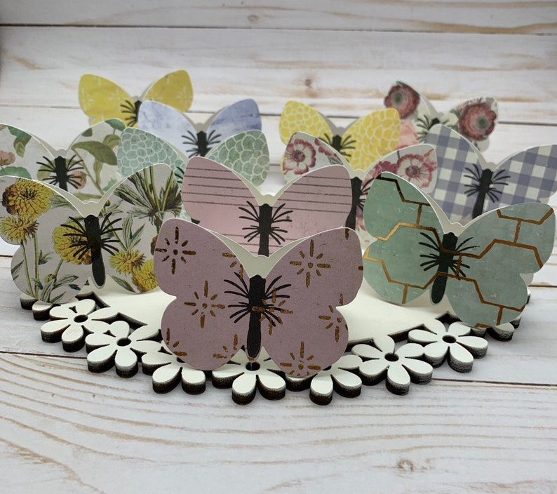 Assorted Note Cards - Set of 12 Mini Butterfly Shaped Notecards ~ Blank ...