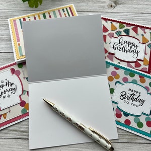 Set of 5 ~ Happy Birthday Note Cards ~ Blank A2 Greeting Stationery - Etsy