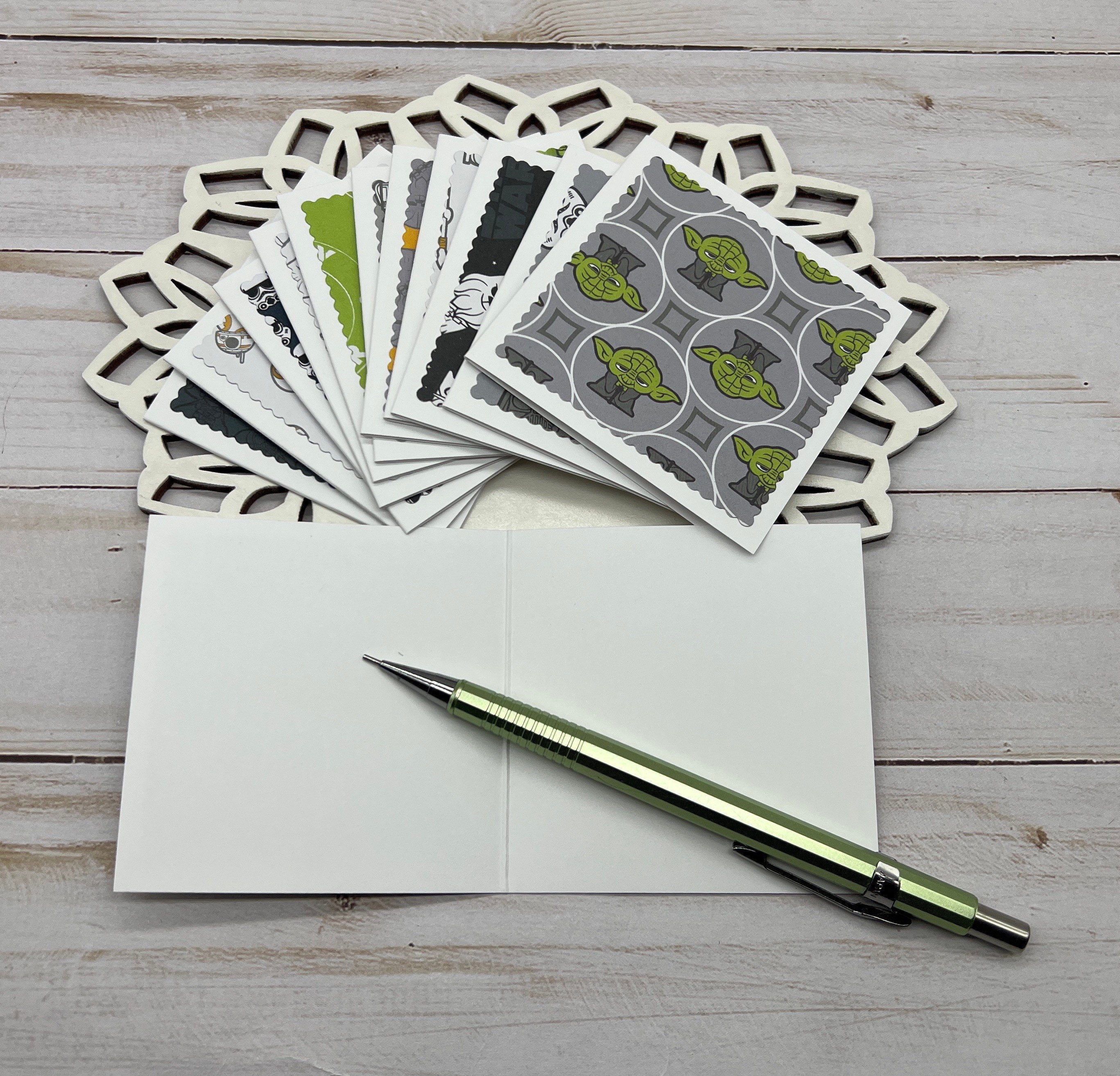 Assorted - Set of 12 Mini Note Cards ~ 3x3 Blank Cards With Envelopes ...