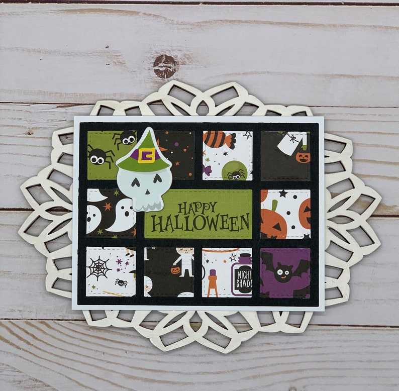 Happy Halloween ~ Handmade Note Cards Blank A2 Stationery ~ PinkPeppermintShoppe Set of 3 Greeting Cards