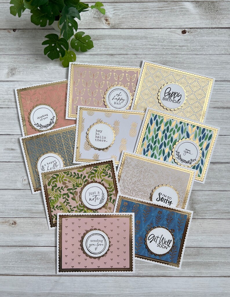 Handmade Assorted Note Cards Set of 10 ~ Thank You ~ Birthday ...