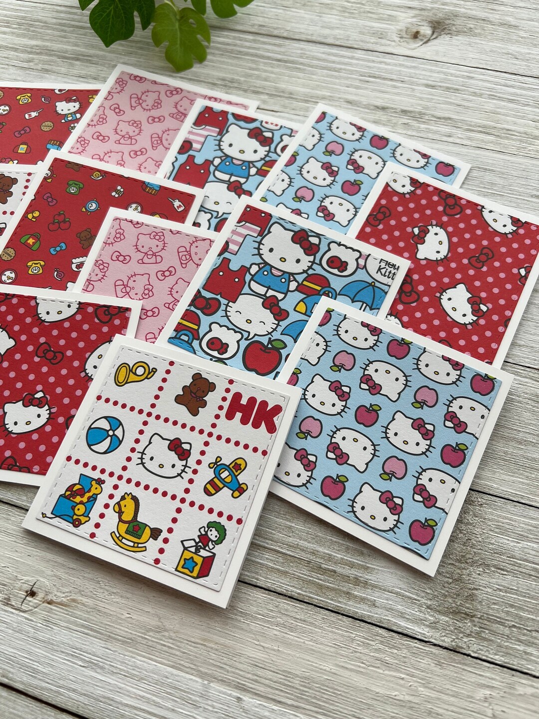 Assorted - Set of 12 Mini Note Cards ~ 3x3 Blank Cards With or W/O ...