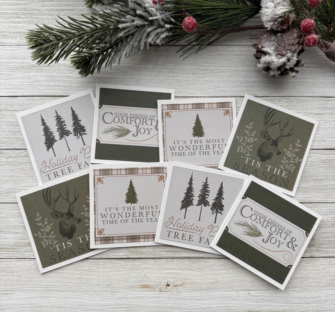 Set of 8 Mini Note Cards ~ 3x3 Blank Cards With Envelopes ~ Lunch Box ...