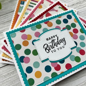Set of 5 ~ Happy Birthday Note Cards ~ Blank A2 Greeting Stationery - Etsy