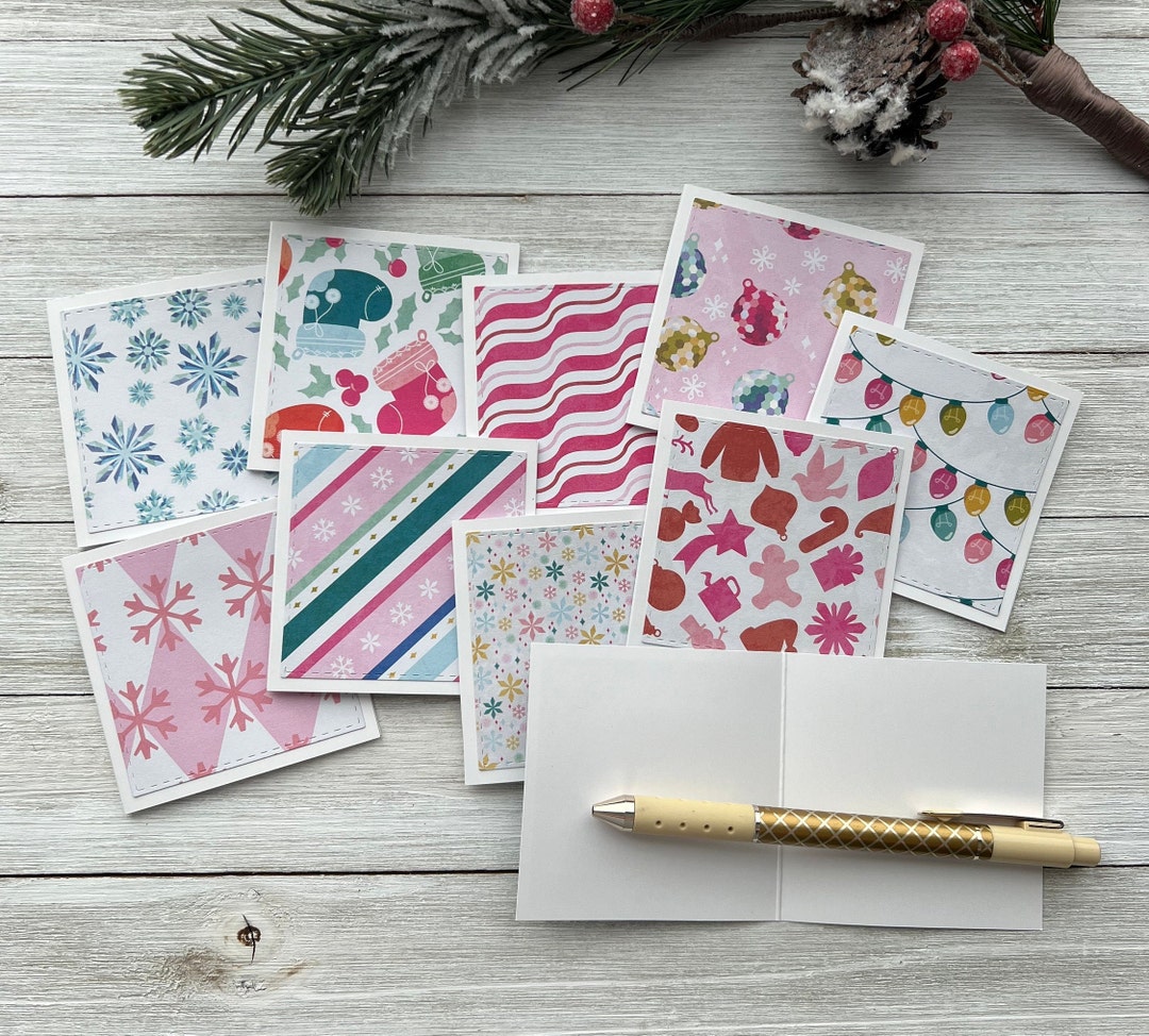 Set of 10 Mini Note Cards ~ 3x3 Blank Cards With Envelopes ~ Lunch Box ...