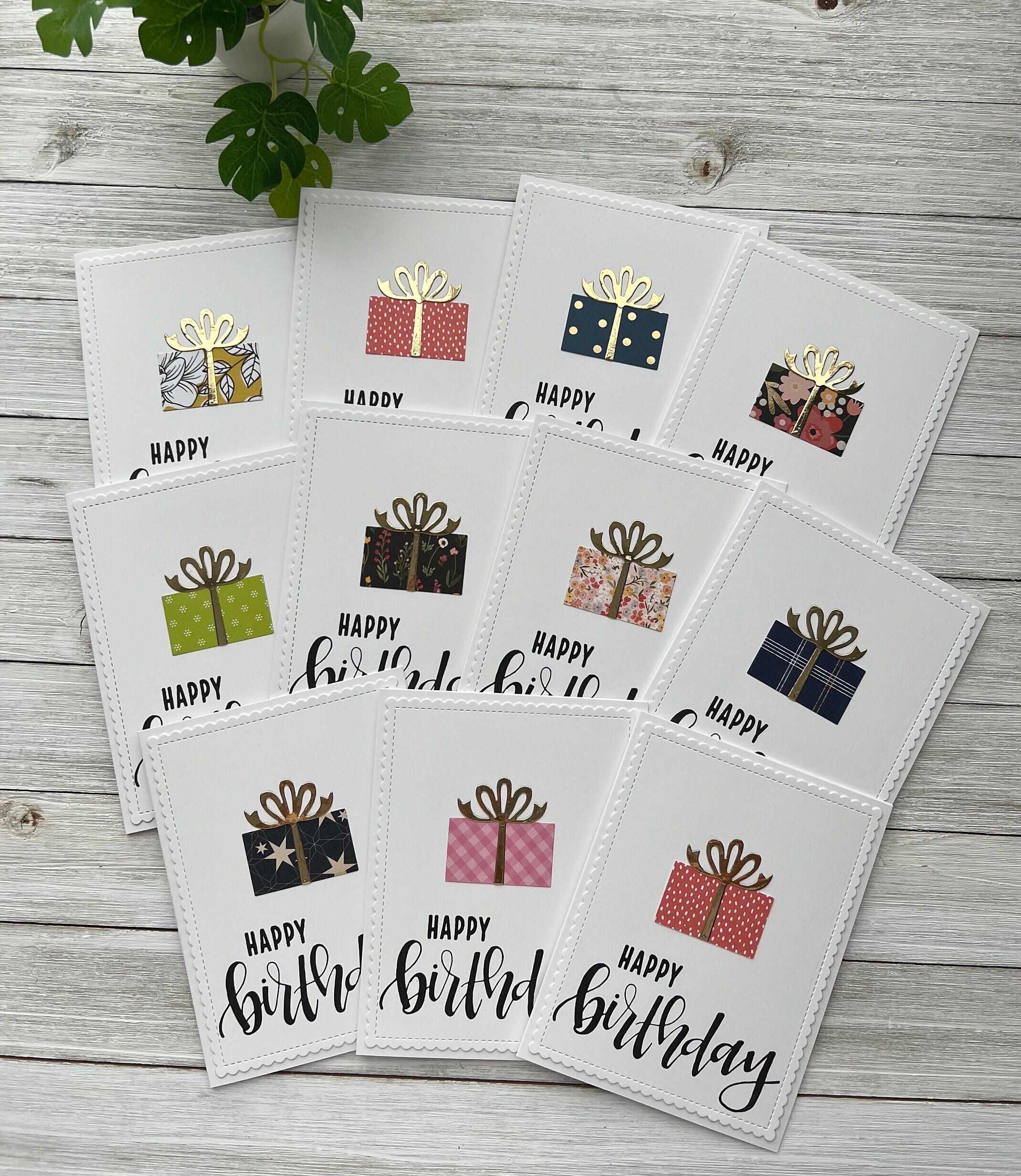 Handmade Happy Birthday Note Cards Set of 3 ~ Birthday Gifts ~ Presents ...
