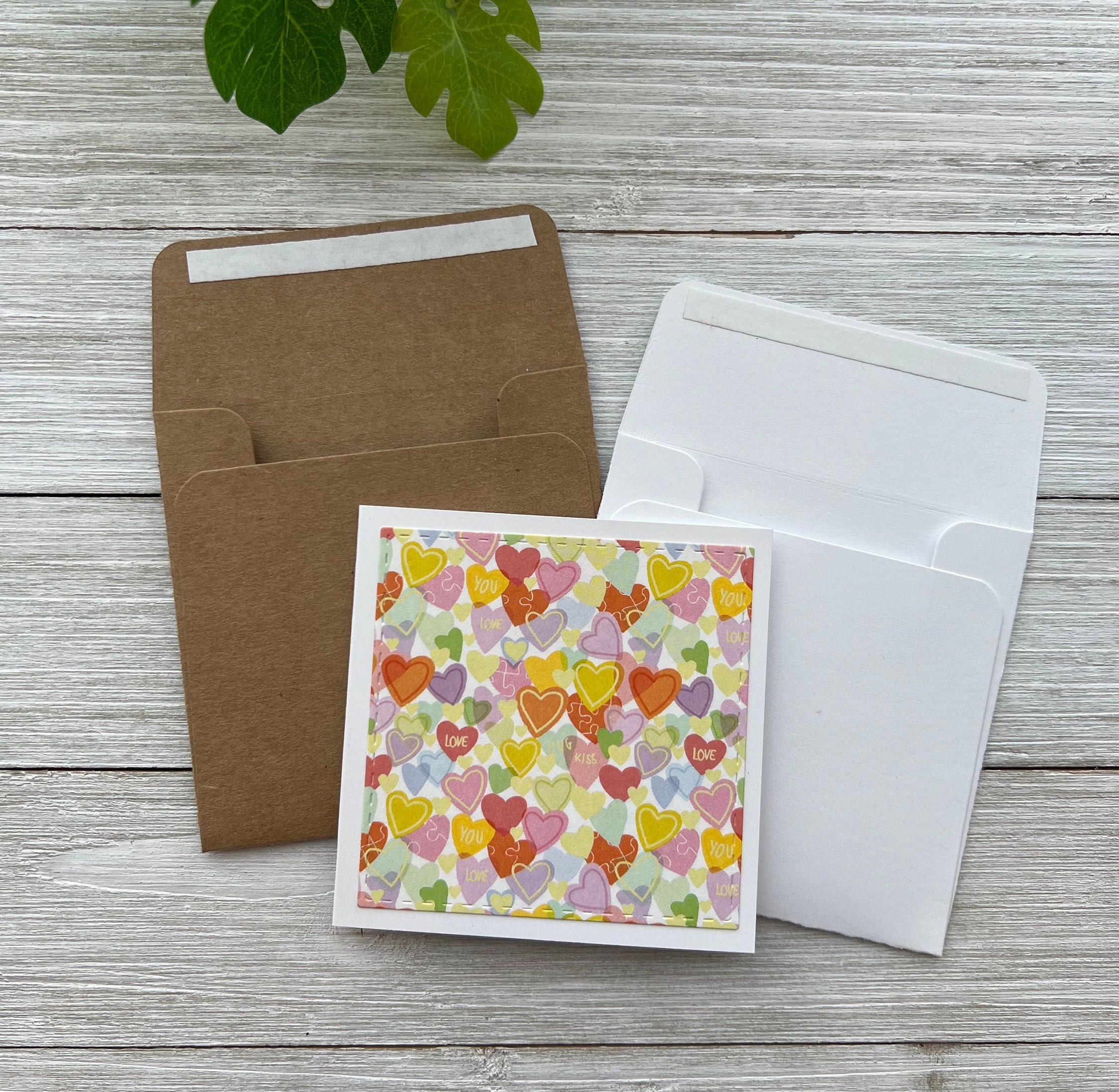 Set of 12 Mini Note Cards ~ 3x3 Blank Cards With or W/O Envelopes ...