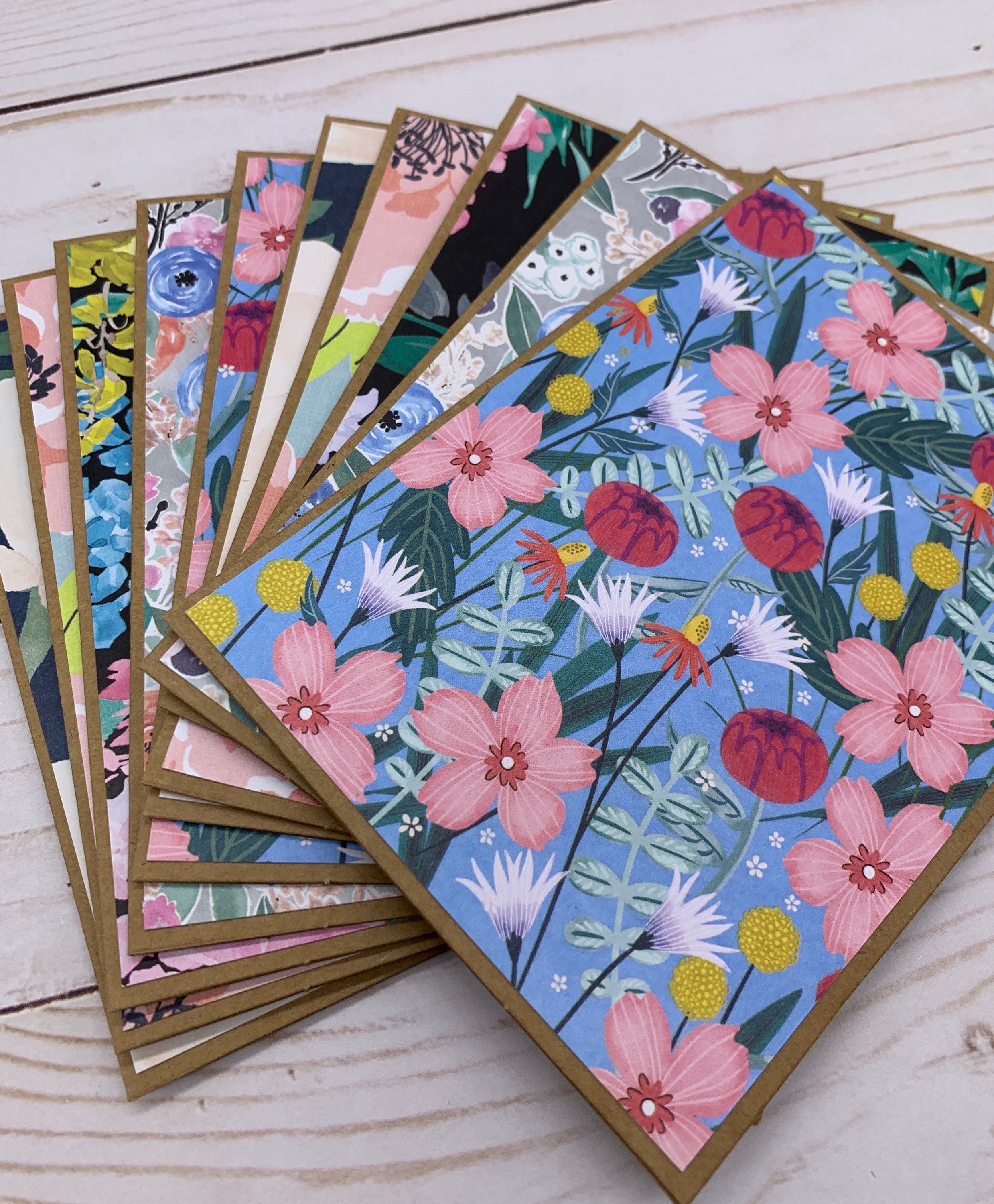 Handmade Note Cards Set of 10 ~ All Occasion ~ Flowers ~ Florals ...