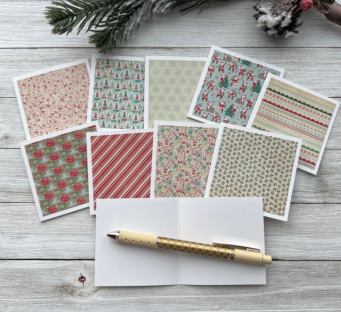 Set of 10 Mini Note Cards ~ 3x3 Blank Cards With Envelopes ~ Lunch Box ...